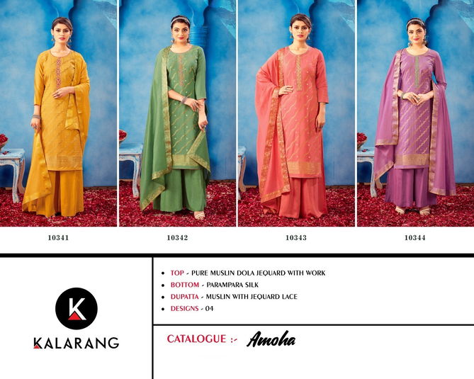 Kalarang Amoha 10341-10344 Wholesale Dress Material Catalog